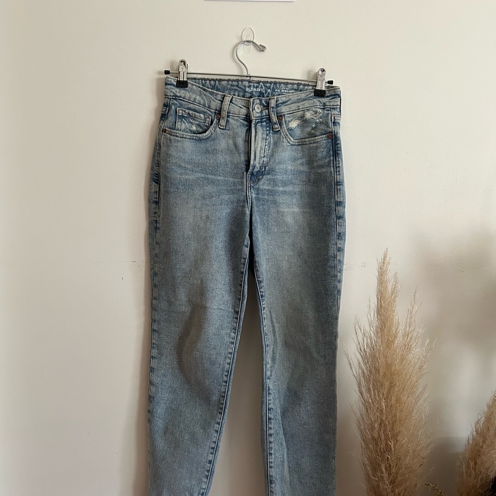 Old Navy Light Blue Straight Leg Jeans